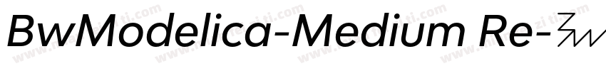 BwModelica-Medium Re字体转换